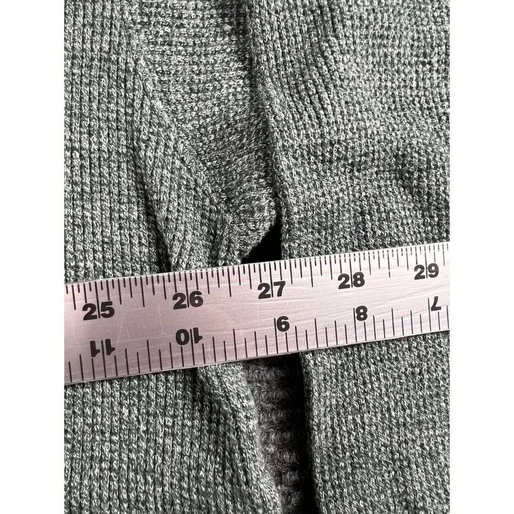 Vintage Alpine Ridge Rugged Wear Thermal Henley Shirt Green Marl Waffle Knit USA